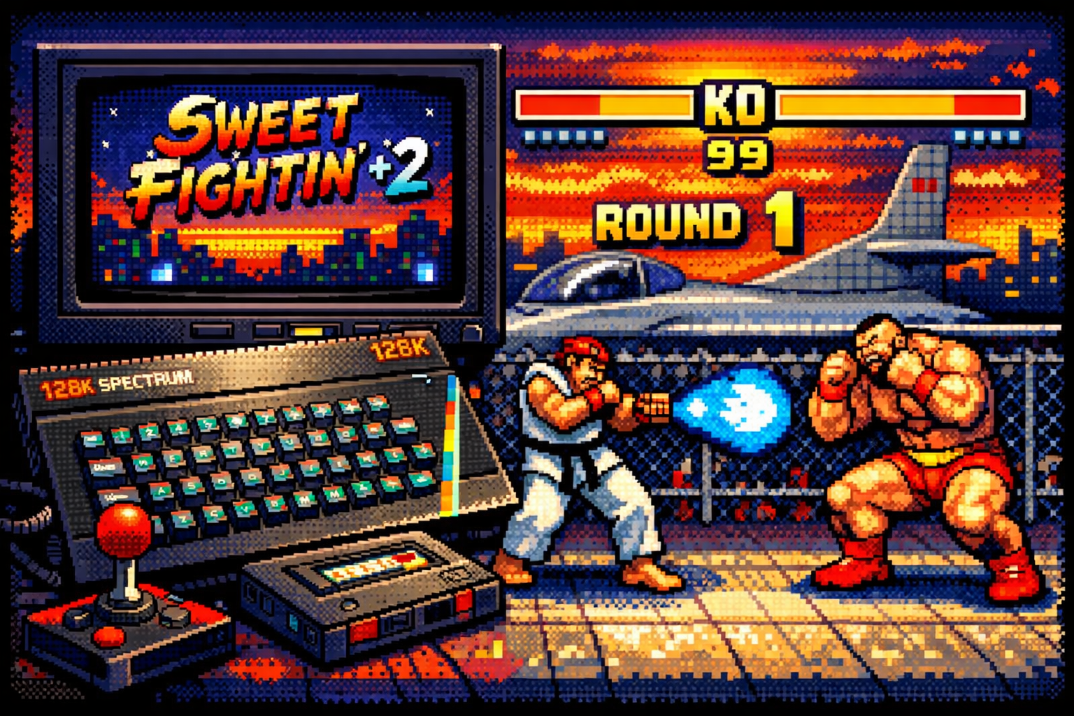 Sweet Fightin' +2: el nuevo port de Street Fighter II para ZX Spectrum 128K