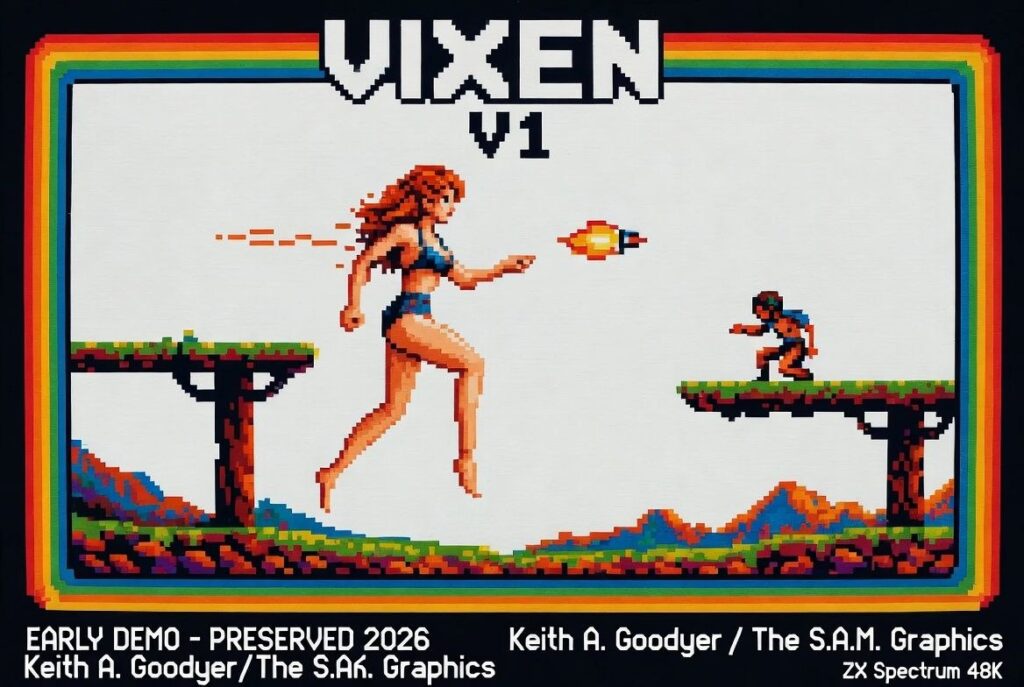 Vixen V1 para ZX Spectrum: la demo inédita preservada que reescribe su historia