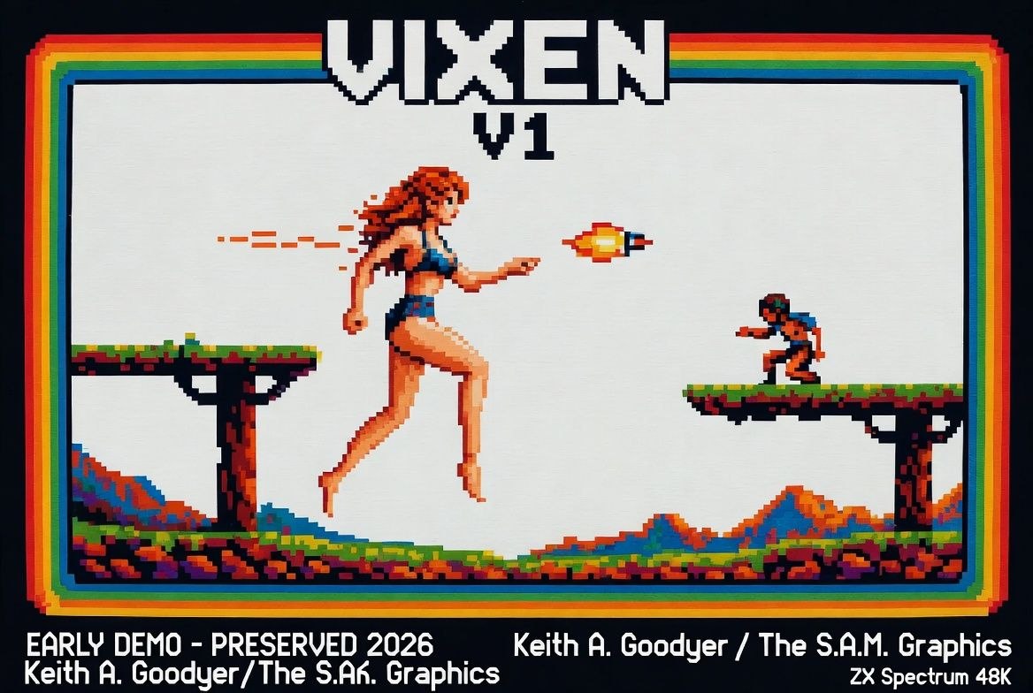 Vixen V1 para ZX Spectrum: la demo inédita preservada que reescribe su historia